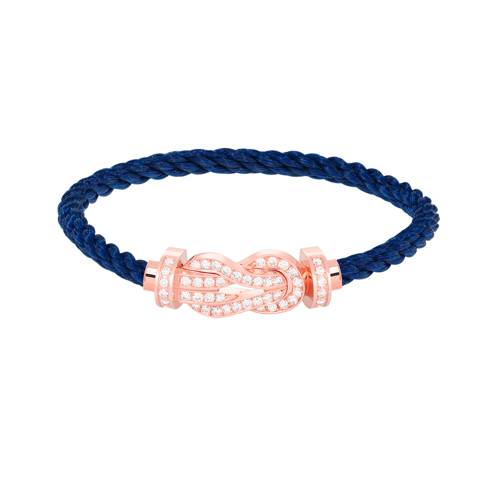 ??MIRA?¡¥CHANCE LARGE 8 FIGURE BUCKLE FULL DIAMOND BRACELET ROSE GOLD