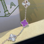 [MIRA]New  CLOVER 5 MOTIF VIOLET BRACELET COLLECTION