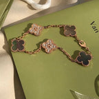 [MIRA]New CLOVER 5 MOTIF GRAY MOP BRACELET COLLECTION