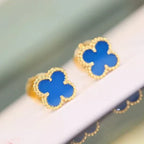 ??MIRA?¡¥CLOVER MINI 9.5MM TURQUOISE EARRINGS