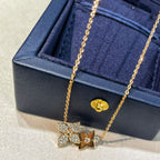 ??MIRA?¡¥STAR BLOSSOM NECKLACE PINK GOLD DIAMONDS