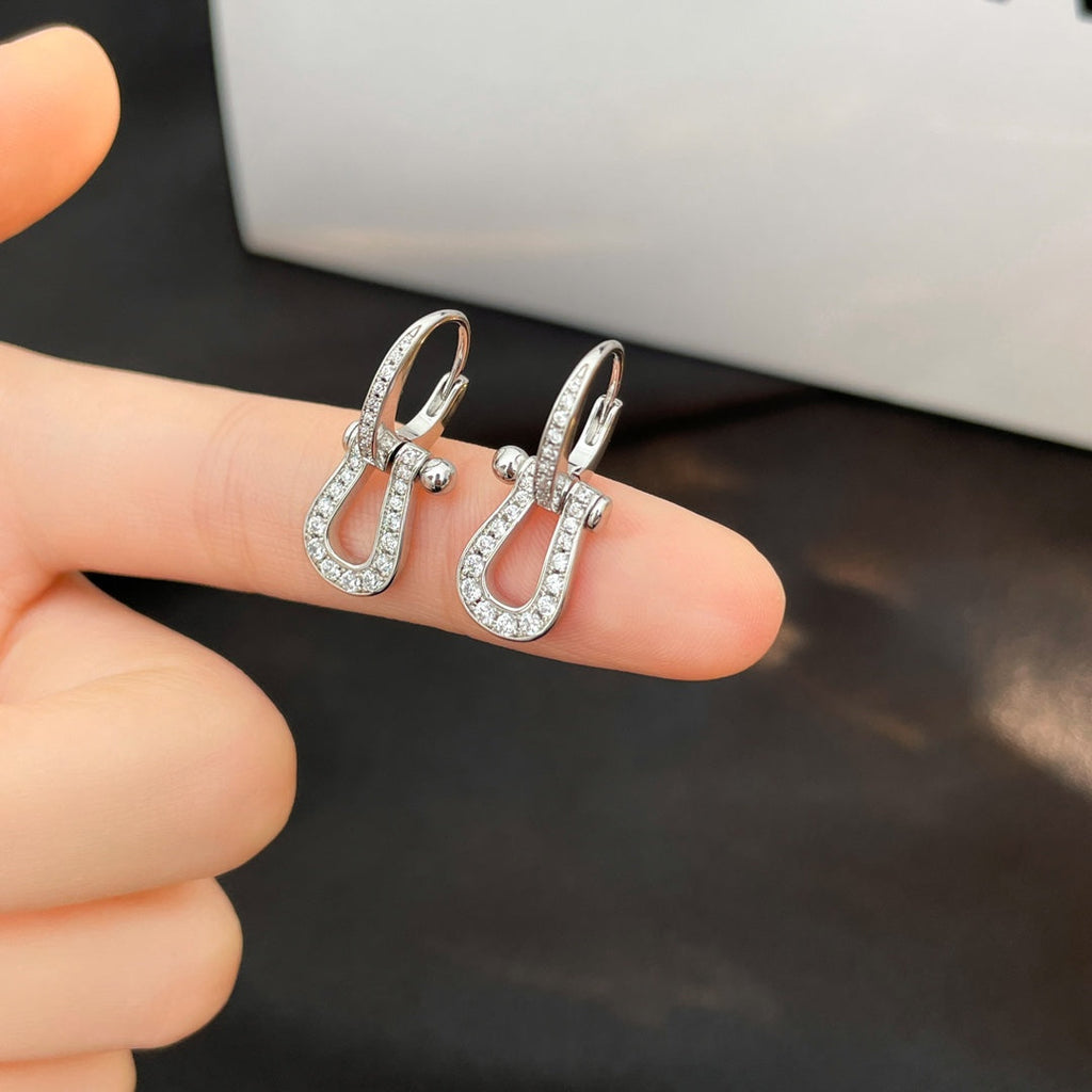 ??MIRA?¡¥FORCE 10 FULL DIAMOND DROP EARRINGS MEDIUM MODEL