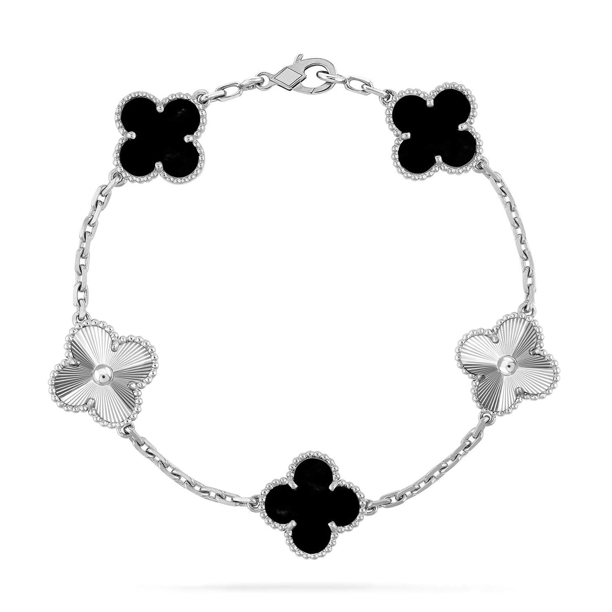 [MIRA]New CLOVER 5 MOTIF ONYXS BRACELET COLLECTION