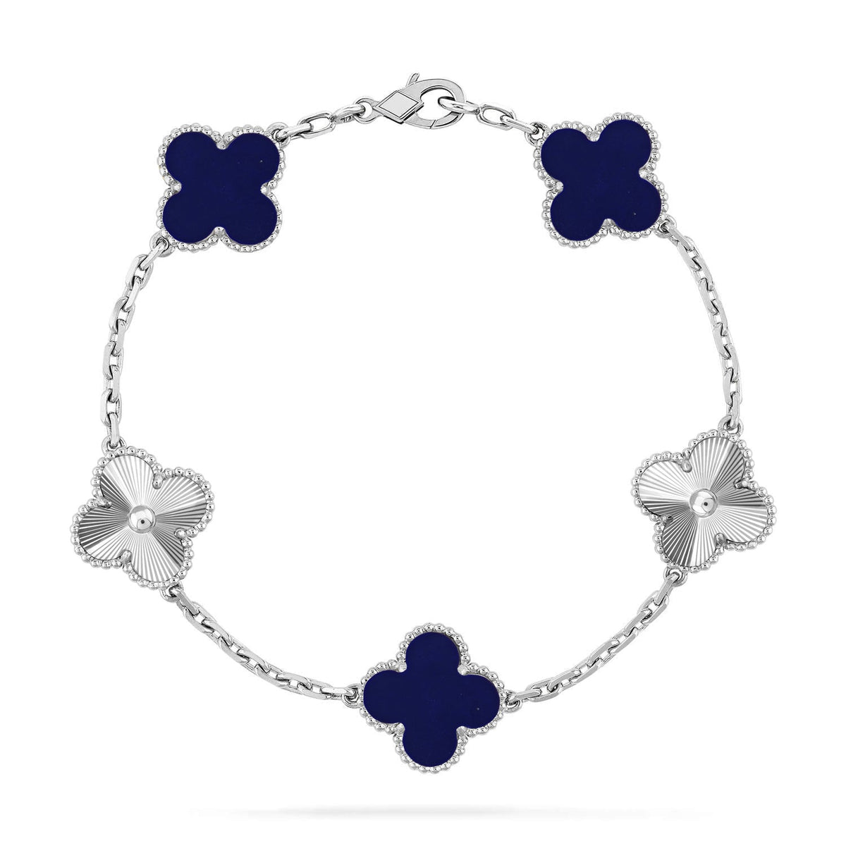 [MIRA]New CLOVER 5 MOTIF LAPIS LAZULI BRACELET COLLECTION