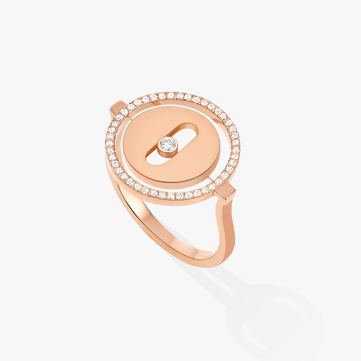 [MIRA]LUCKY MOVE PINK GOLD DIAMOND RING