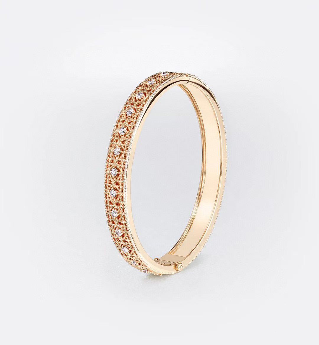 [MIRA] 2026 WOVEN-PATTERN BRACELET SET WITH FULL DIAMOND INLAY THREE-COLORS