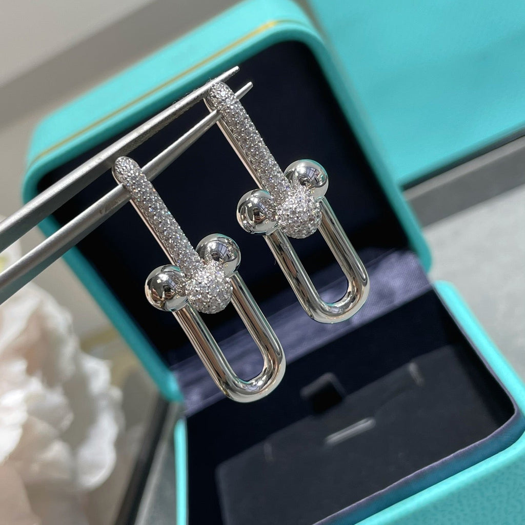 [MIRA] TF U-shaped diamond earrings