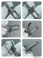 [MIRA] TF U-shaped diamond earrings