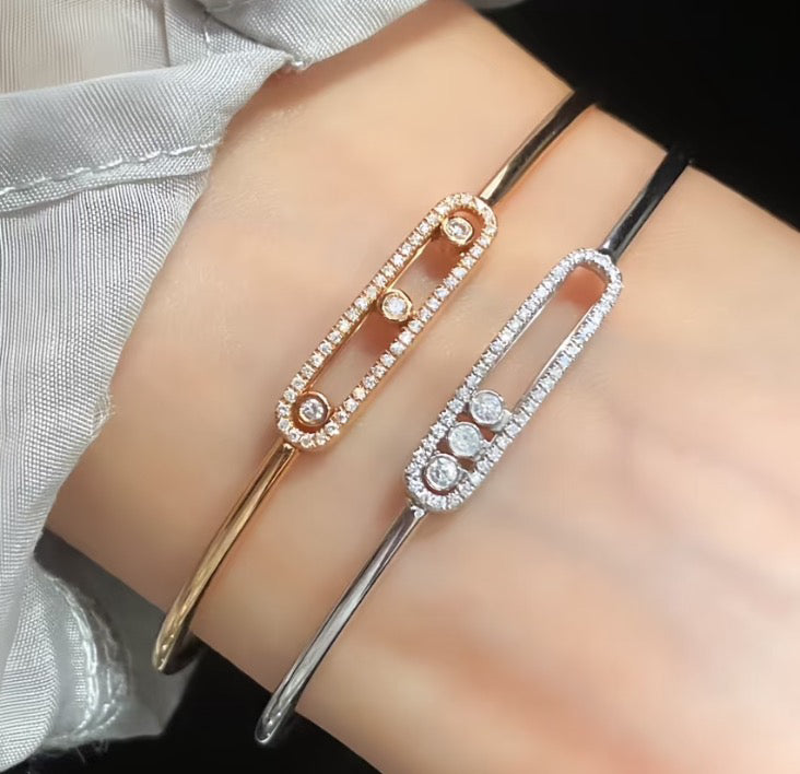 [MIRA]Move Pavé Diamond Bangle Bracelet M