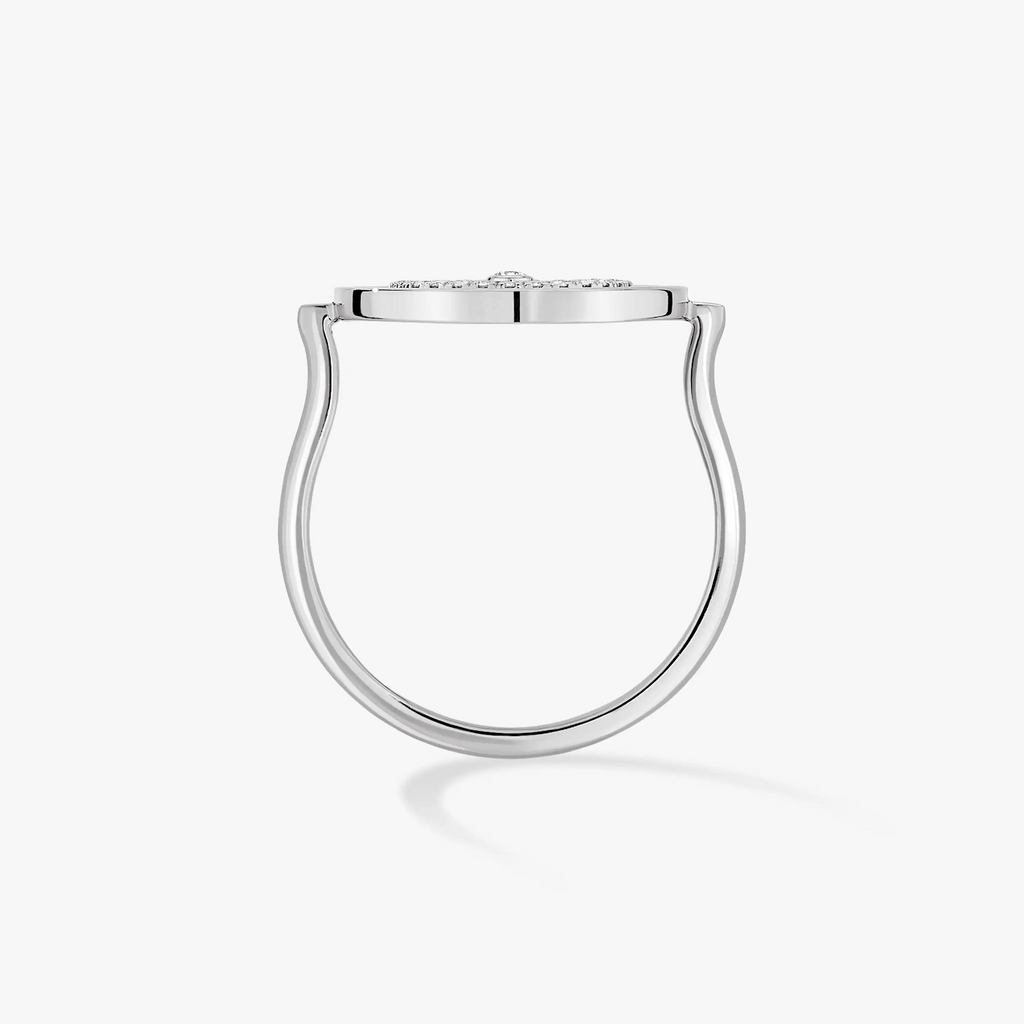 [MIRA]LUCKY MOVE PAVED SILVER DIAMOND RING