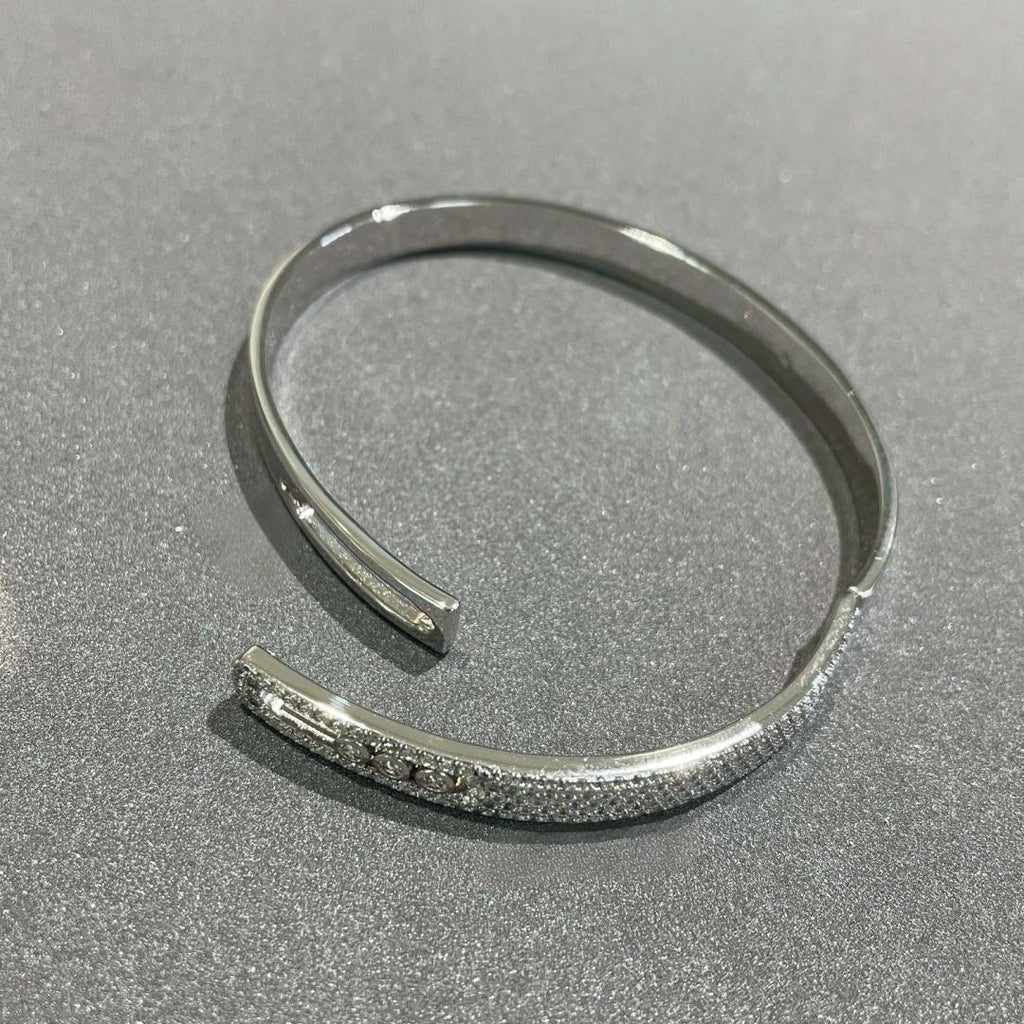[MIRA]Move Noa Rose Gold Pavé Diamond Bangle Bracelet