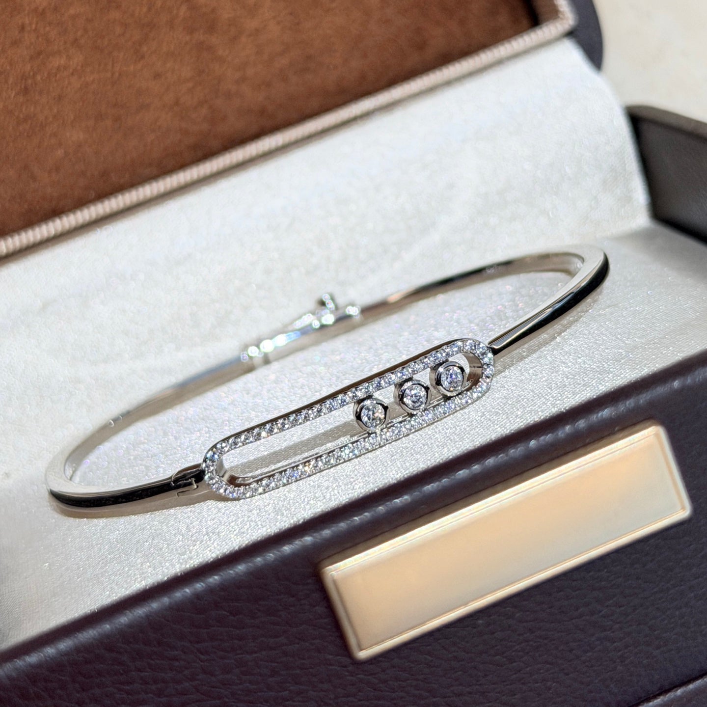[MIRA]Move Pavé Diamond Bangle Bracelet M