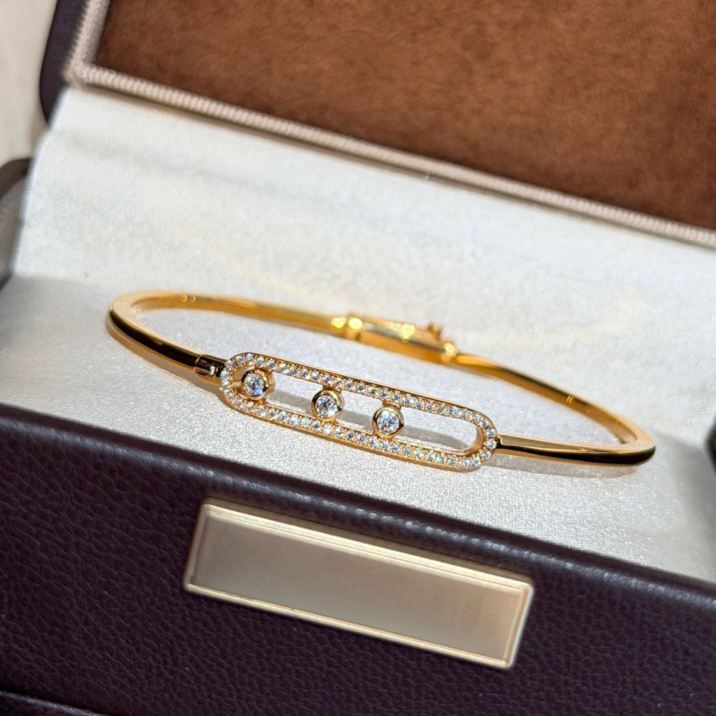 [MIRA]Move Pavé Diamond Bangle Bracelet M