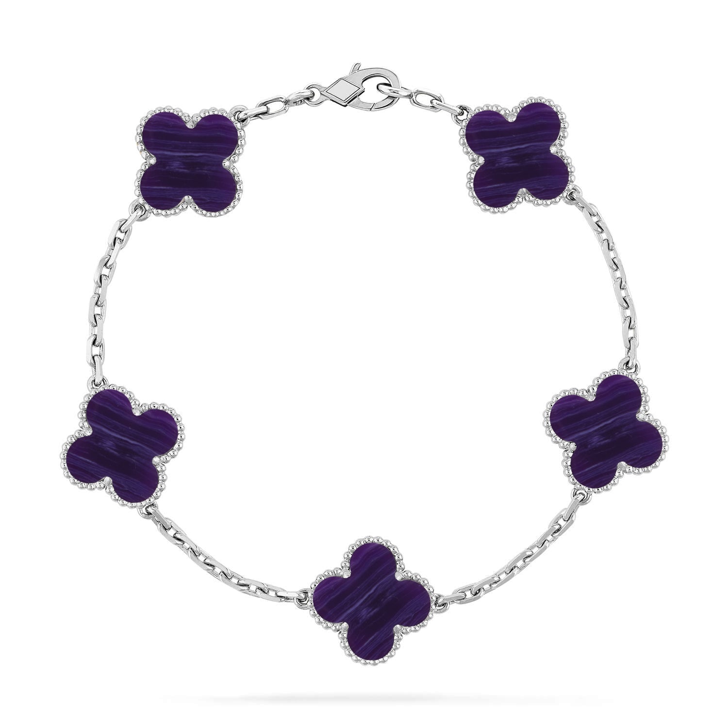 [MIRA]New CLOVER 5 MOTIF PURPLE STRIPES BRACELET COLLECTION