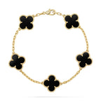 [MIRA]New CLOVER 5 MOTIF ONYXS BRACELET COLLECTION