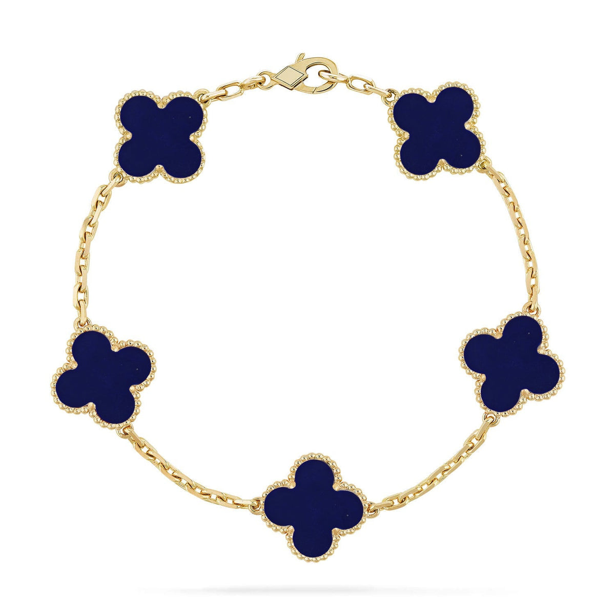 [MIRA]New CLOVER 5 MOTIF LAPIS LAZULI BRACELET COLLECTION