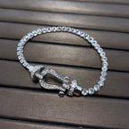 ??MIRA?¡¥FORCE  LARGE HORSESHOE FULL DIAMOND TENNIS BRACELET