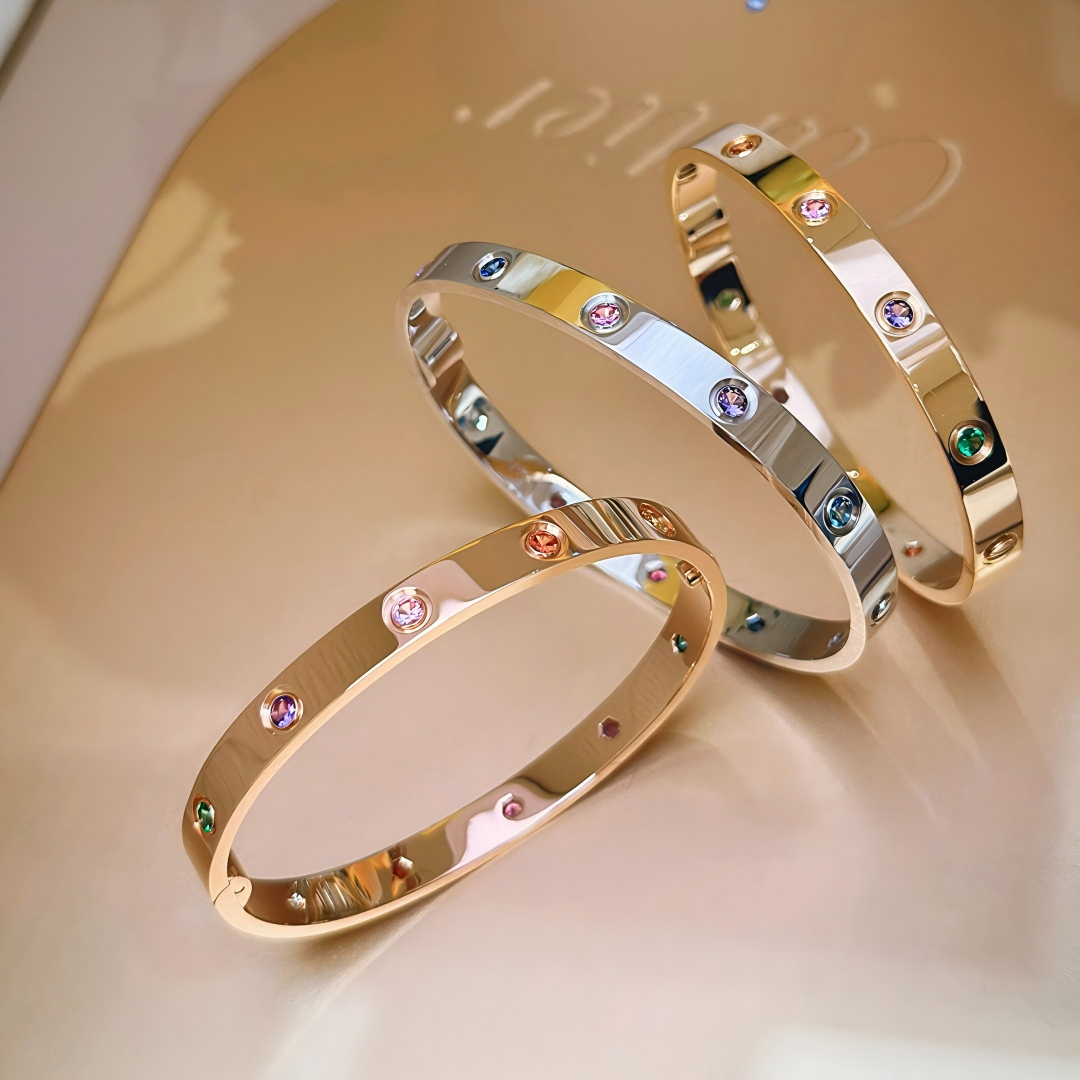[MIRA] 2026 RAINBOW LOVE BRACELET 6.1MM  10 DIAMONDS
