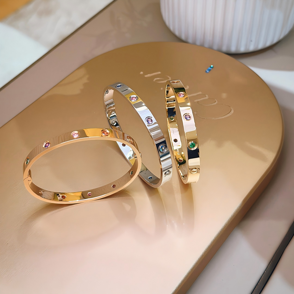 [MIRA] 2026 RAINBOW LOVE BRACELET 6.1MM  10 DIAMONDS