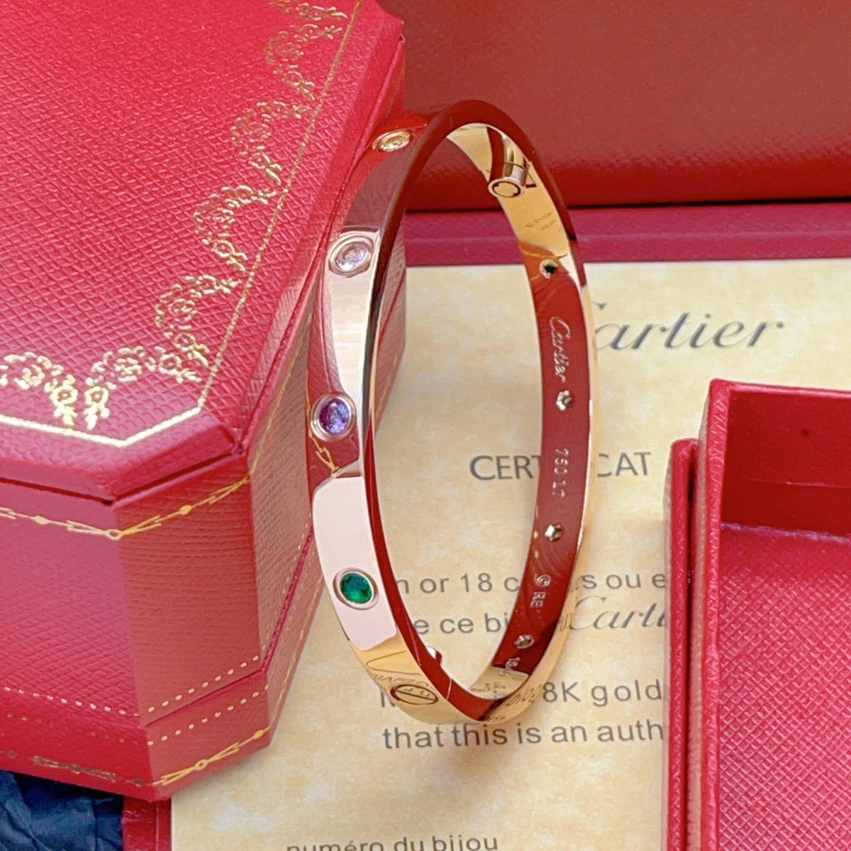 [MIRA] 2026 RAINBOW LOVE BRACELET 6.1MM  10 DIAMONDS