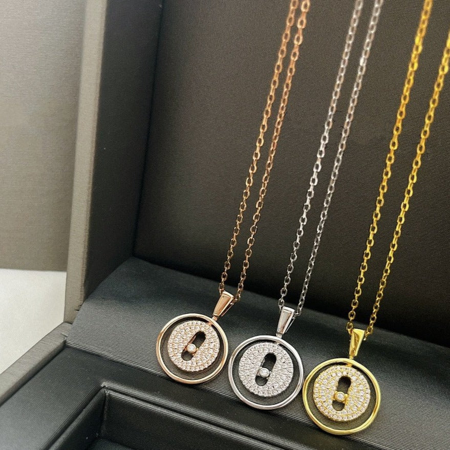 [MIRA]LUCKY MOVER PM PAVED NECKLACE