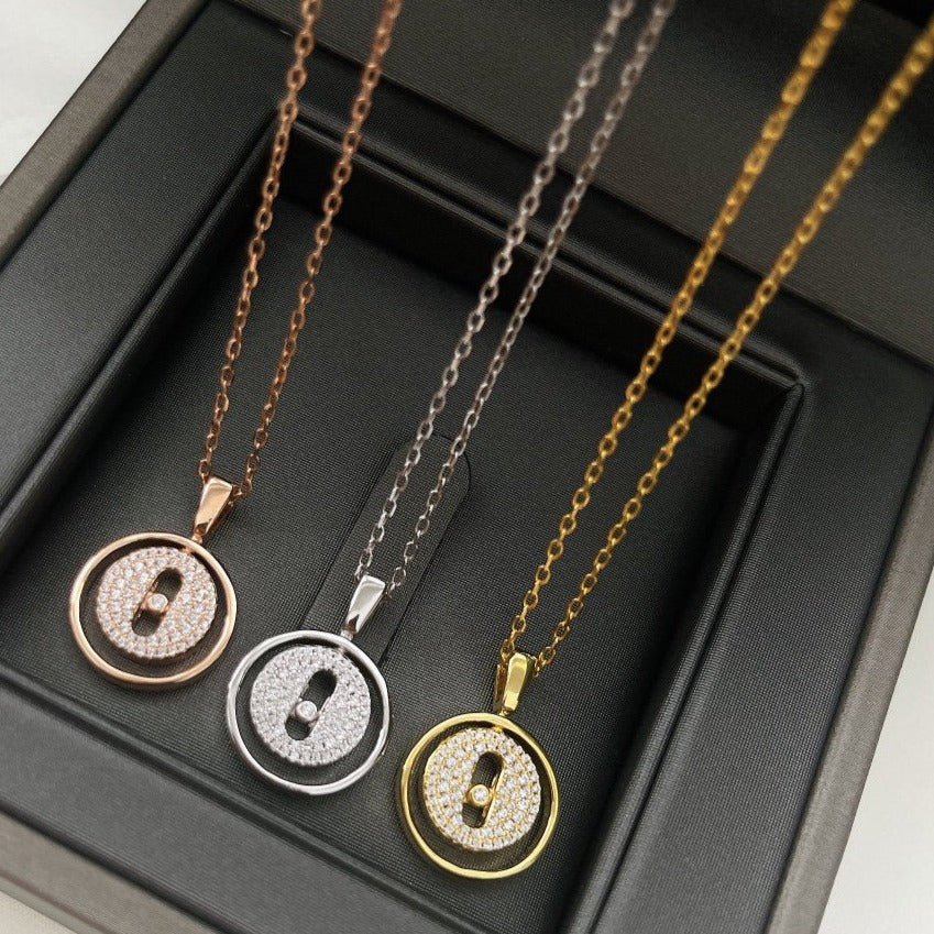 [MIRA]LUCKY MOVER PM PAVED NECKLACE