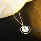 [MIRA]LUCKY MOVE MM SILVER DIAMOND NECKLACE