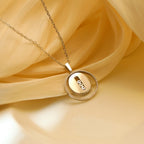 [MIRA]LUCKY MOVE MM SILVER DIAMOND NECKLACE