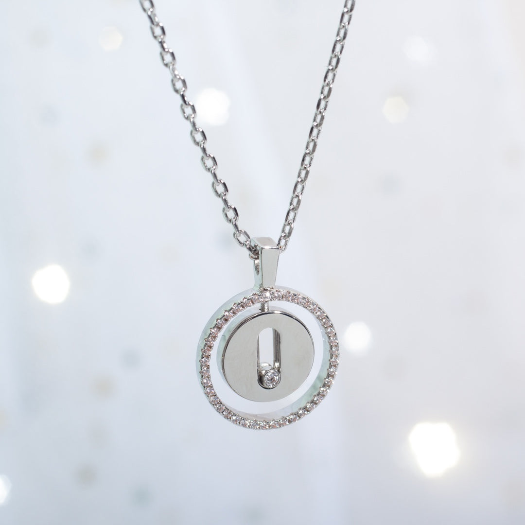 [MIRA]LUCKY MOVE PM NECKLACE SILVER DIAMOND