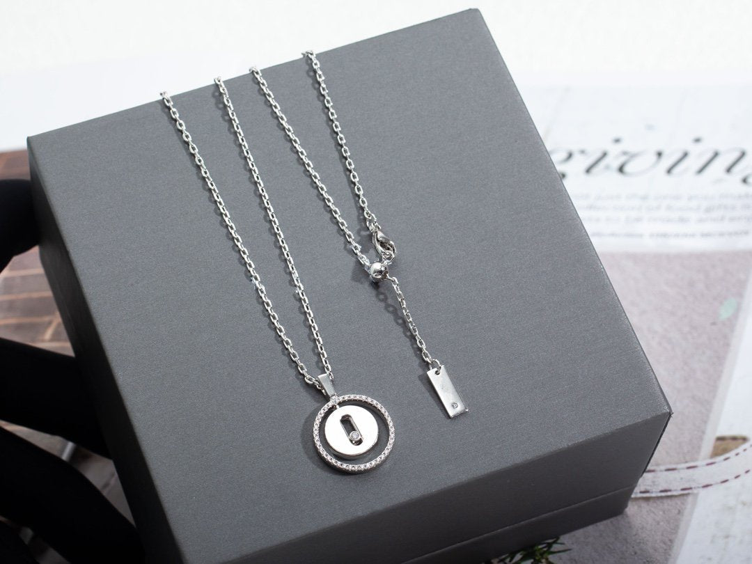[MIRA]LUCKY MOVE PM NECKLACE SILVER DIAMOND