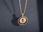 [MIRA]LUCKY MOVE PM NECKLACE PINK GOLD DIAMOND