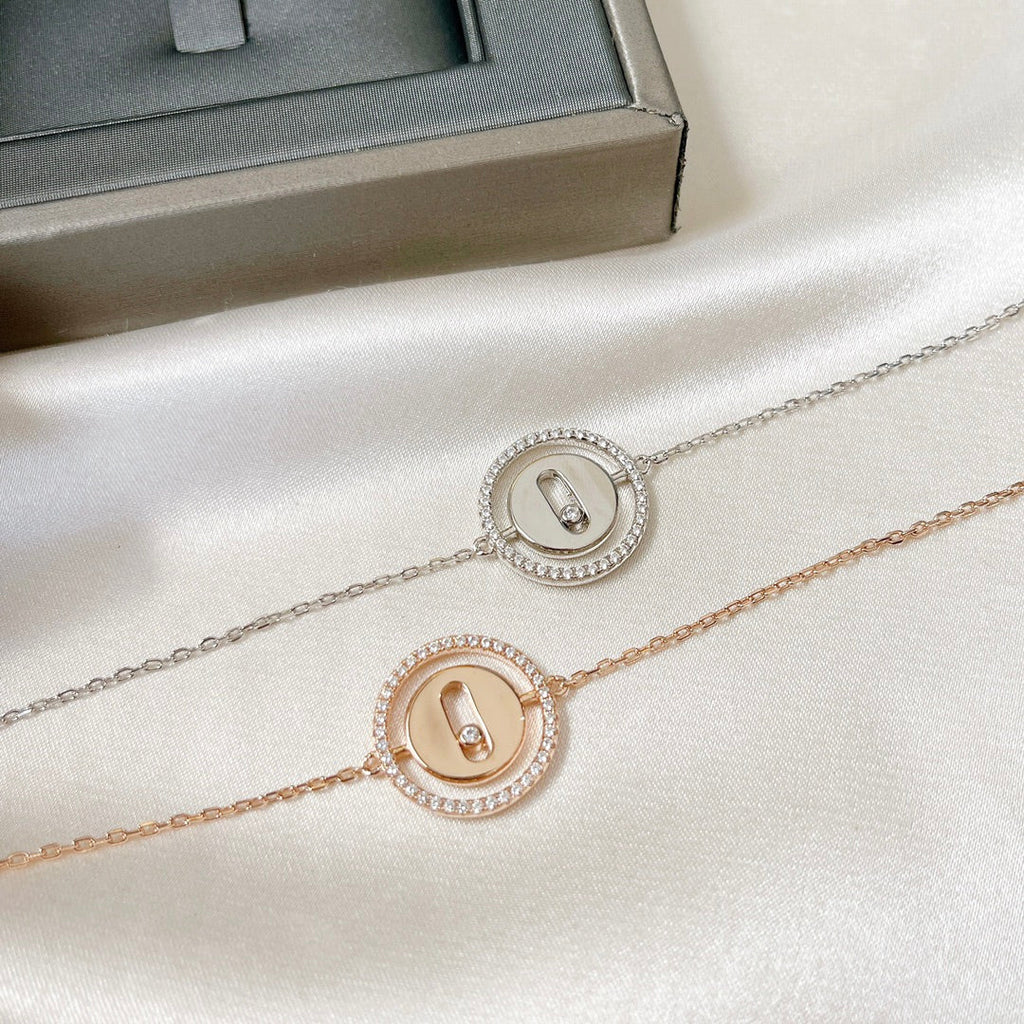 [MIRA]LUCKY MOVE PAVED DIAMOND BRACELET