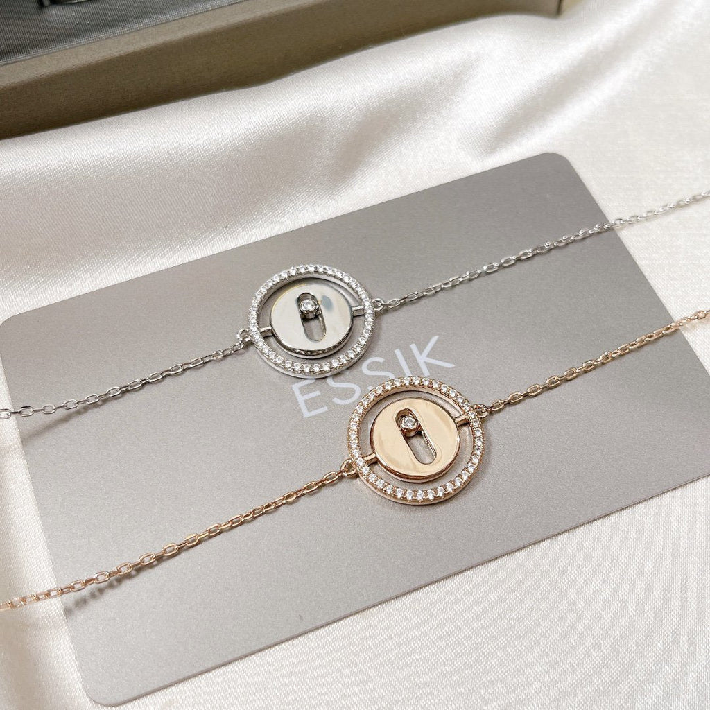 [MIRA]LUCKY MOVE PAVED DIAMOND BRACELET