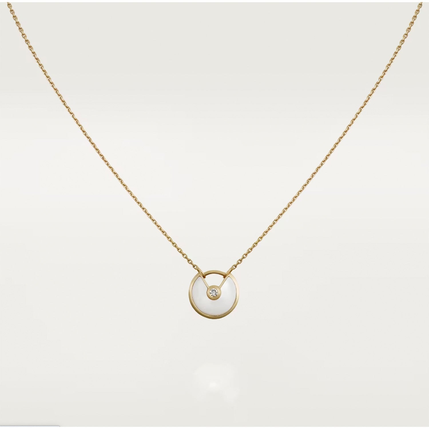 ??MIRA?¡¥AMULETTE ROSE GOLD MOP NECKLACE