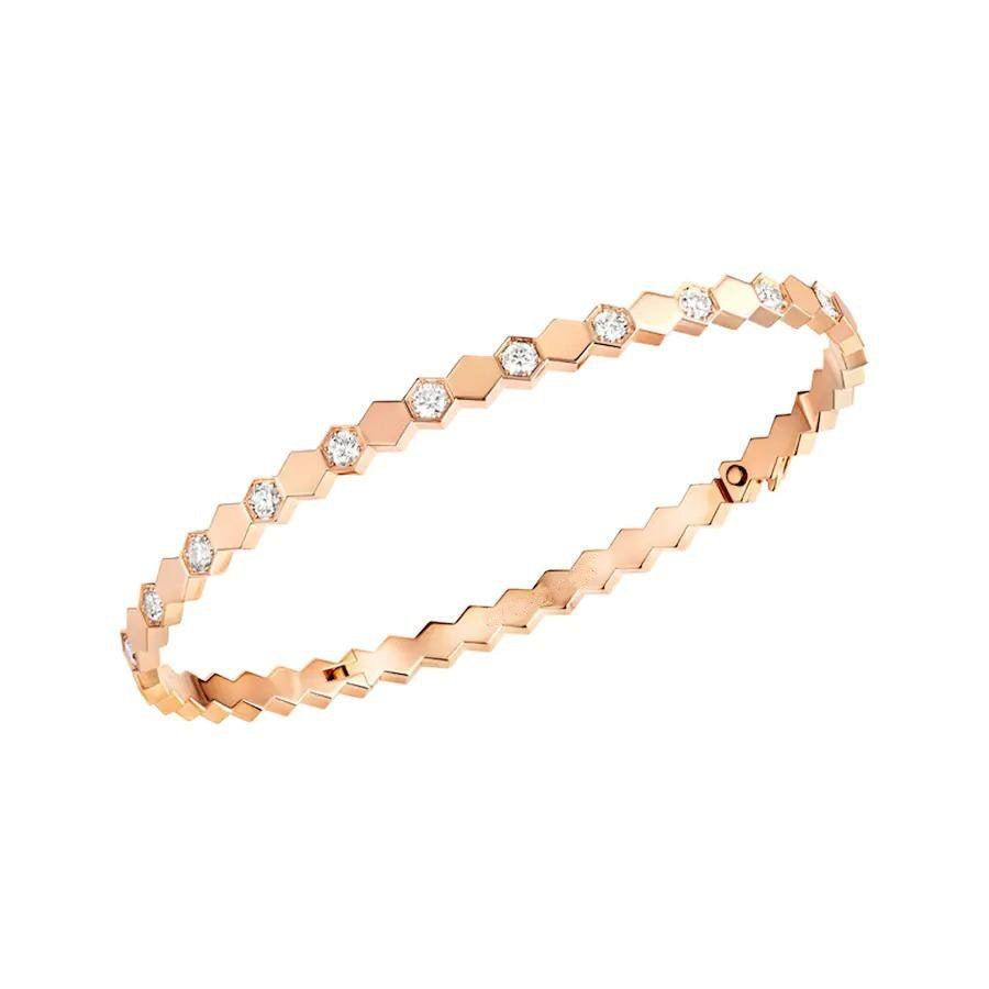??MIRA?¡¥BEE LOVE PINK GOLD DIAMOND BRACELET