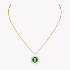 [MIRA]Lucky Move Diamond Necklace in Rose Gold and White Mother-of-Pearl