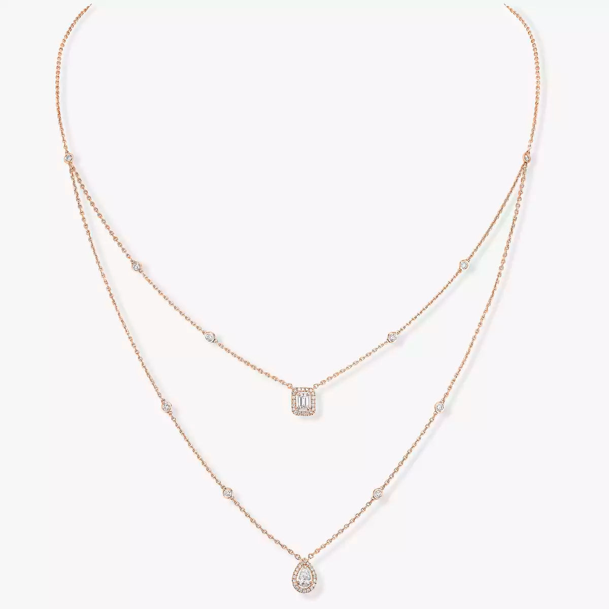 [MIRA]Diamond Necklace My Twin 2 Rows