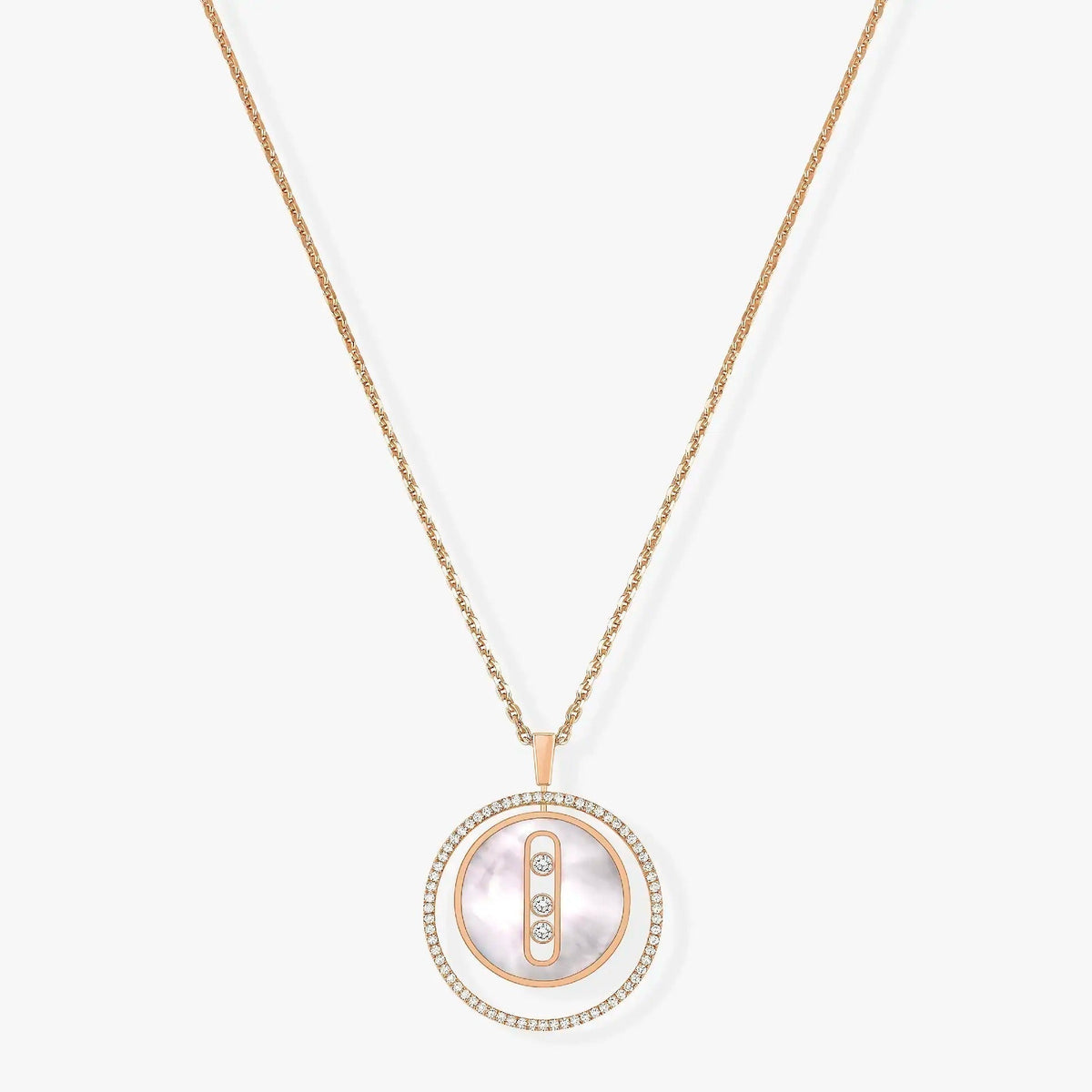 [MIRA]LUCKY MOVE MM NACRE BLANCHE DIAMOND NECKLACE