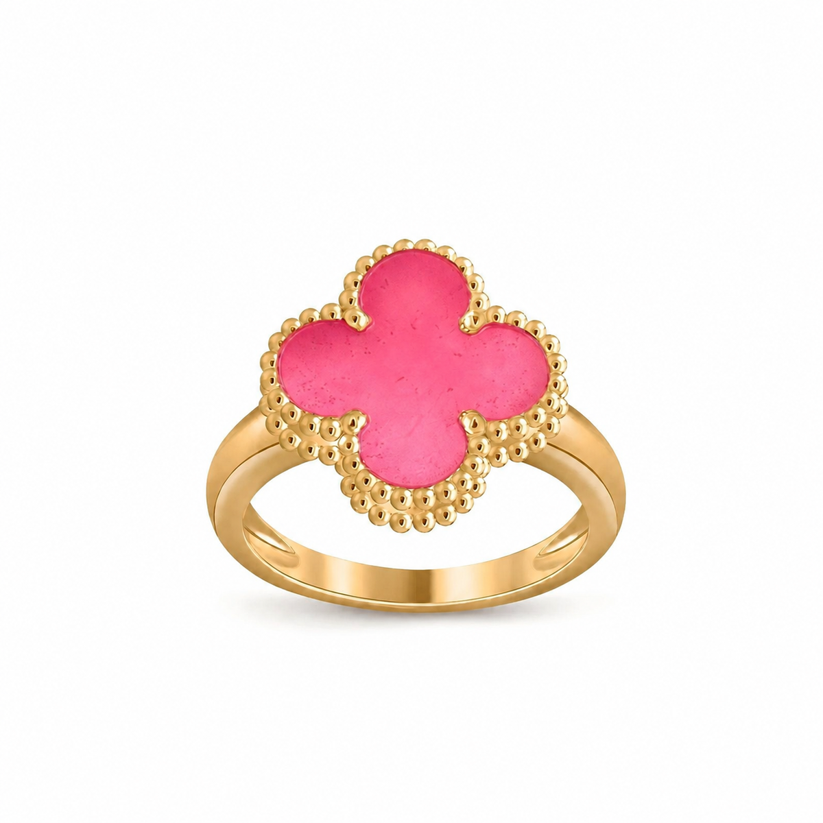 [MIRA] NEW CLOVER PINK ENAMEL RINGS
