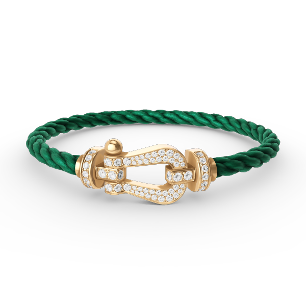 ??MIRA?¡¥FORCE LARGE HORSESHOE FULL DIAMOND BRACELET GOLD