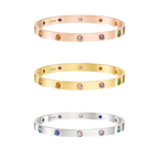 [MIRA] 2026 RAINBOW LOVE BRACELET 6.1MM  10 DIAMONDS