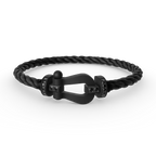??MIRA?¡¥FORCE LARGE SERIES HORSESHOE BLACK SAMURAI BRACELET