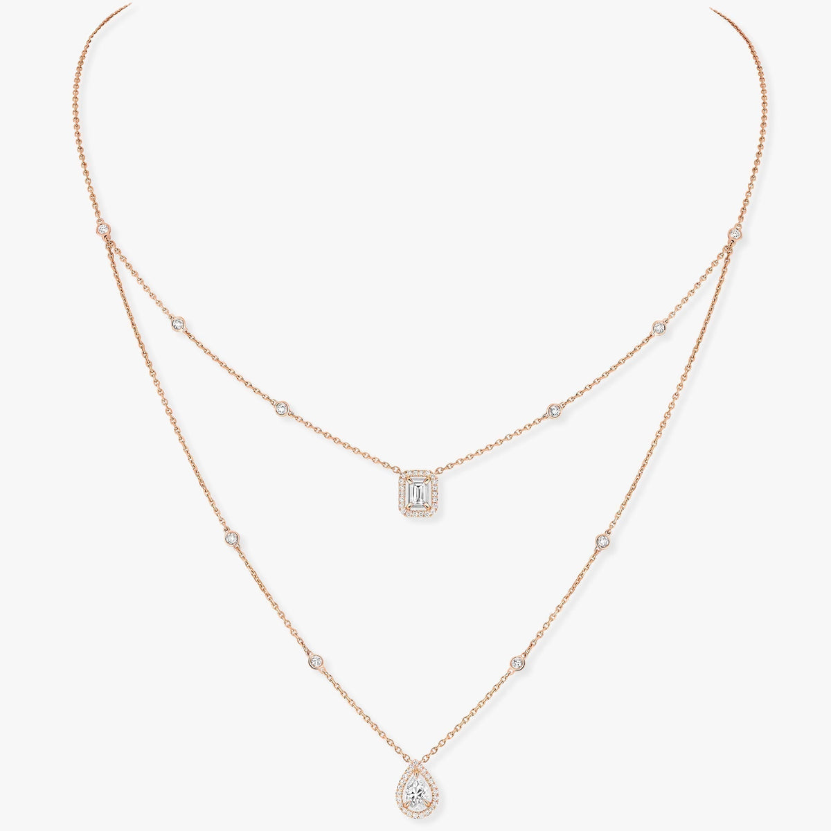[MIRA] MY TWIN 2 ROW DIAMOND NECKLACE