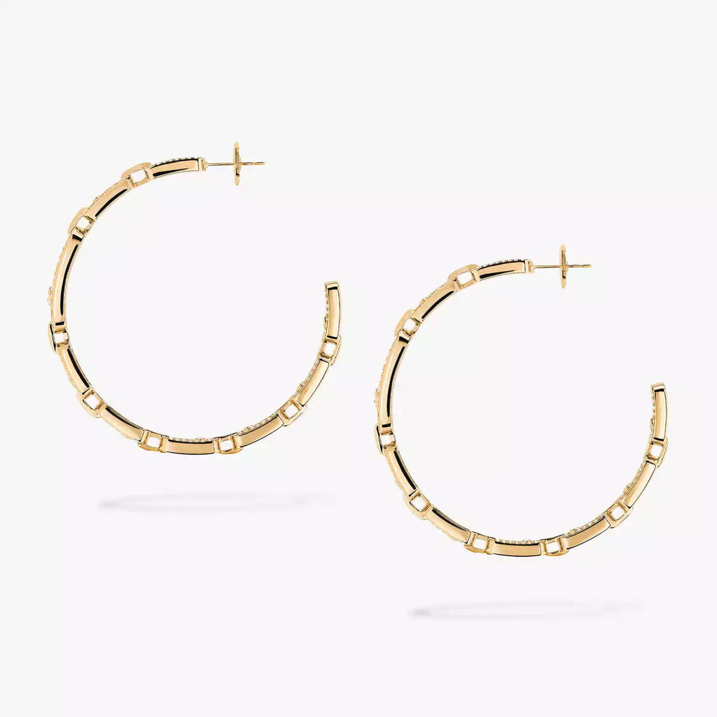 [[MIRA]Move Link Diamond Hoop Earrings
