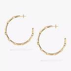 [[MIRA]Move Link Diamond Hoop Earrings