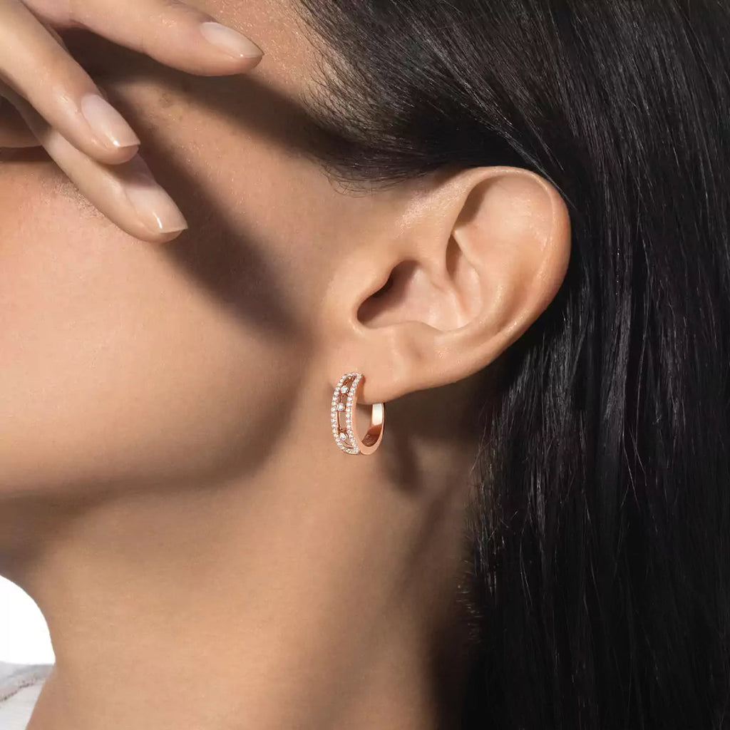 [MIRA]Diamond Pave_ Hoop Earrings Move