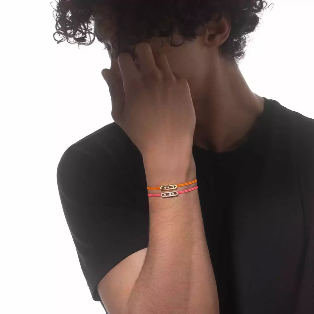 [MIRA]Messika Care(s) pink cord pavé bracelet
