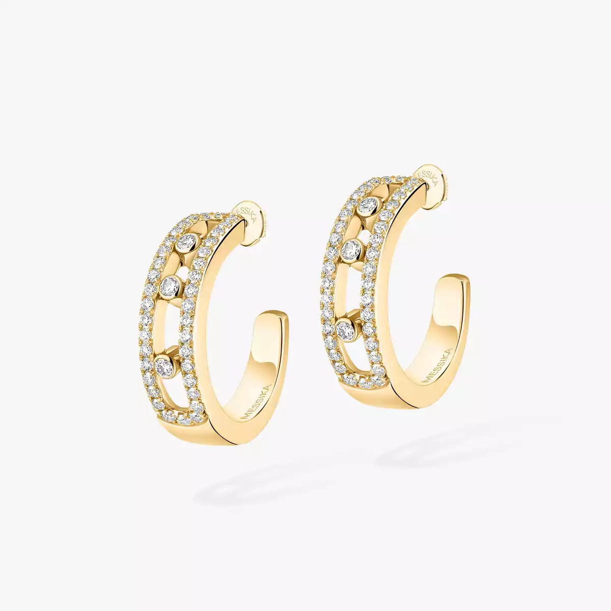 [MIRA]Diamond Pave_ Hoop Earrings Move