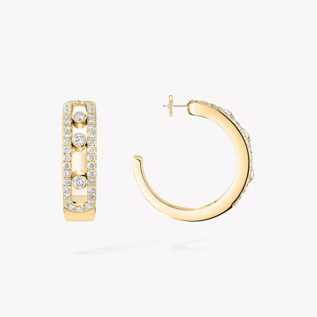 [MIRA]Diamond Pave_ Hoop Earrings Move