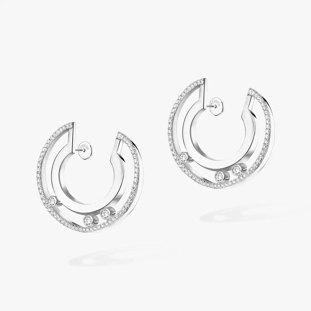 [MIRA]Move Romane Small Diamond Hoop Earrings